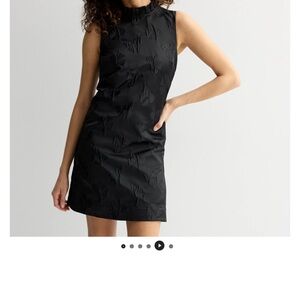 Draper James Black Textured Mini Dress